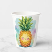 Gelukkige Ananas Papieren Bekers (Voorkant)