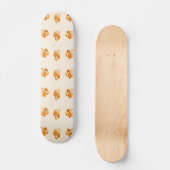 Gelukkige apen die een bananenpatroon eten persoonlijk skateboard (Voorkant)
