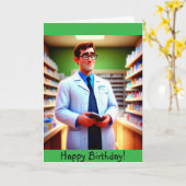 Gelukkige apotheker kaart (Gele Bloem)