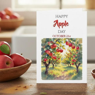 Gelukkige Appeldag 21 oktober Kaart