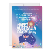 Gelukkige Australië Dag 26 januari vuurwerkfestiva