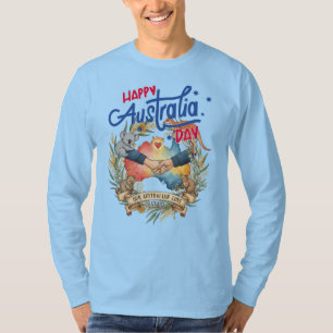 Gelukkige Australië Dag Eenheid Wilde Natuur Lange T-shirt