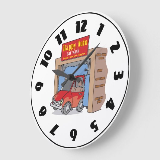 Gelukkige Auto Auto Wash Klok (Hoek)