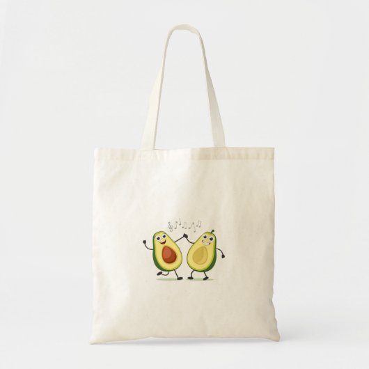 Gelukkige avocado dansen tote bag (Voorkant)
