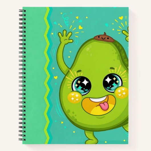 Gelukkige Avocado Notitieboek (Voorkant)