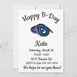 Gelukkige B-day Blauwe lange klierkoraalslang Kaart