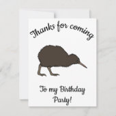 Gelukkige B-day Kiwi tropische vogel Bedankkaart (Voorkant)