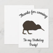 Gelukkige B-day Kiwi tropische vogel Bedankkaart (Voorkant / Achterkant)