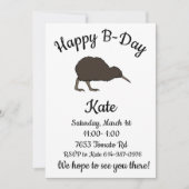 Gelukkige B-day Kiwi tropische vogel Kaart (Voorkant)