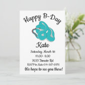 Gelukkige B-day Witte lippenboomadder Kaart (Staand voorkant)