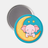 Gelukkige baby-olifant magneet (Voorkant / Achterkant)
