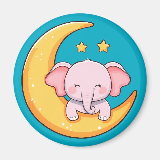 Gelukkige baby-olifant magneet (Voorkant)