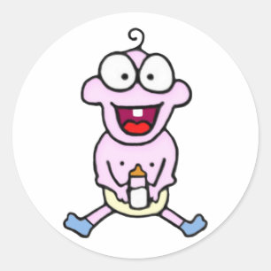 Gelukkige Baby-Stickers Ronde Sticker