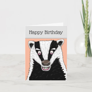 Gelukkige Badger verjaardag! Kaart