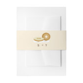 Gelukkige bagel illustratie bruiloft witte bruine  uitnodigingen wikkel (Voorkant Voorbeeld)