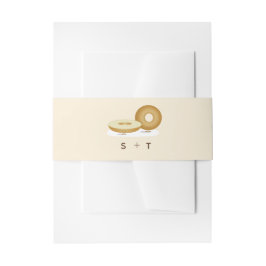 Gelukkige bagel illustratie bruiloft witte bruine  uitnodigingen wikkel