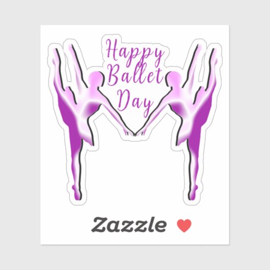 Gelukkige Balletdag Sticker (Vel)