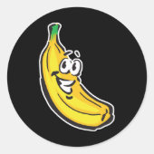 gelukkige banaan ronde sticker (Voorkant)