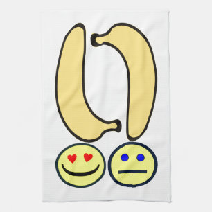 Gelukkige banaan vs boze banaan theedoek