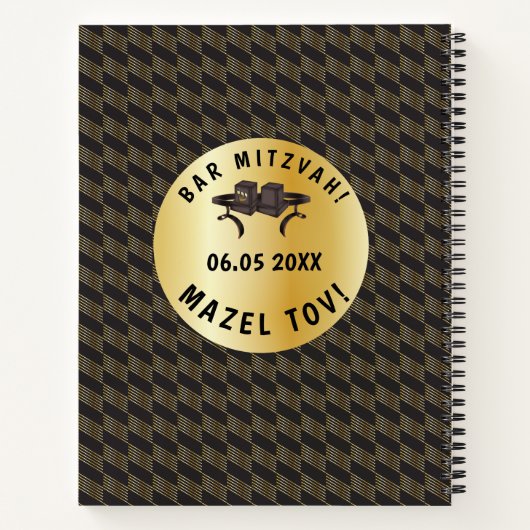 Gelukkige Bar Mitswa 20XX Hartelijk dank Notitieboek (Achterkant)