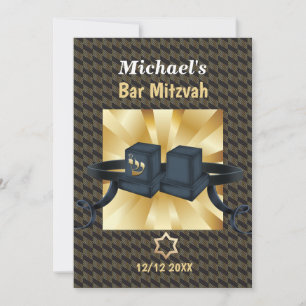 Gelukkige Bar Mitzvah 20XX Gouden Decoratie Kaart