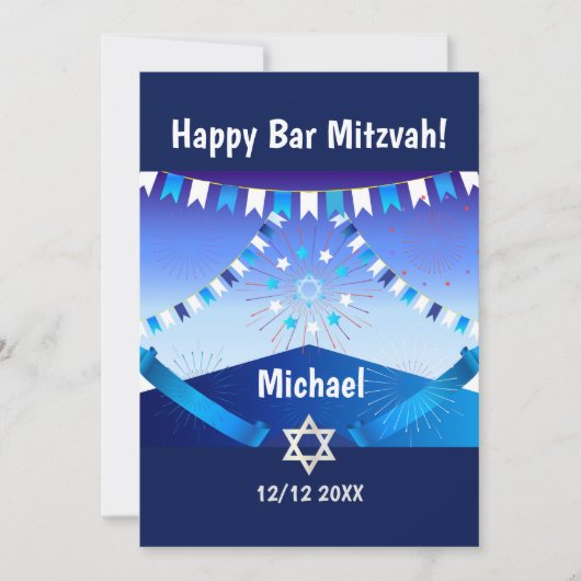 Gelukkige Bar Mitzvah 20XX Kaart (Voorkant)