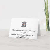 Gelukkige Basset van de Thanksgiving GGBR Feestdagen Kaart (Achterkant)