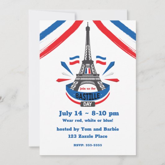 Gelukkige Bastille dag Eiffeltoren Kaart (Voorkant)