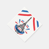 Gelukkige Bastille dag Eiffeltoren Servet (Hoek)