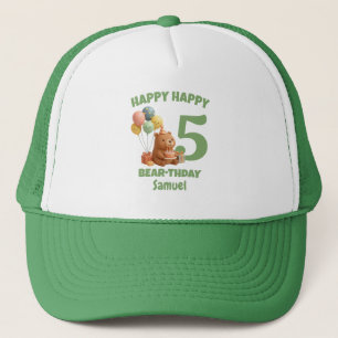 Gelukkige BEARthday op maat Capybara 5e verjaardag Trucker Pet