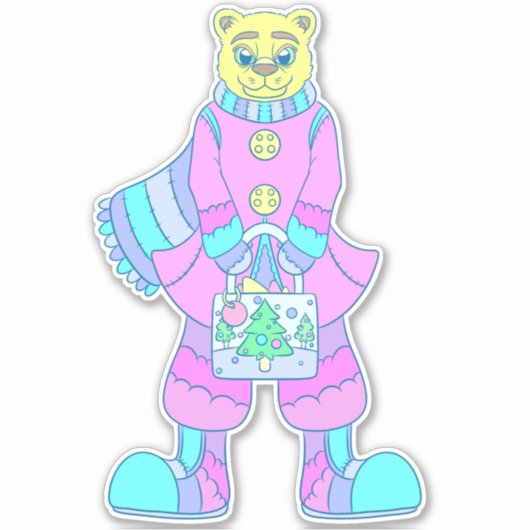Gelukkige Beer Sticker (Voorkant)