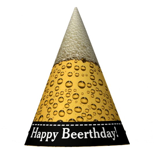 Gelukkige Beerthday! De Verjaardag van het Bier Feesthoedjes (Voorkant)