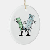 gelukkige belastingdag keramisch ornament (Rechts)