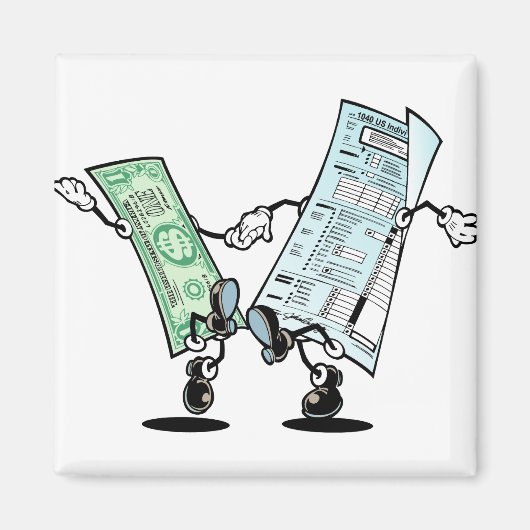 gelukkige belastingdag magneet (Voorkant)