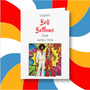 Gelukkige Bell Bottoms Dag! 5 april   Grappige Fee Kaart