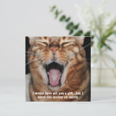 Gelukkige Bengaalse kat  "Had je een cadeautje geg Feestdagenkaart (Staand voorkant)