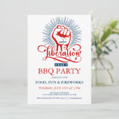Gelukkige Bevrijdingsdag Vuurwerk BBQ Feest Uitnod Kaart (Staand voorkant)