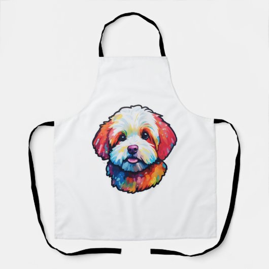 Gelukkige bichon frize schort (Voorkant)