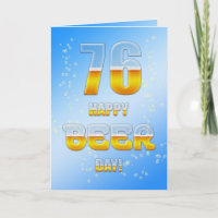 Gelukkige Bierdag 76e verjaardagskaart