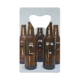 Gelukkige bierflessen creditcard flesopener creditkaart flessenopener