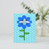 Gelukkige Bij-dag Jongen Blauwe Verjaardag Hommels Briefkaart (Staand voorkant)