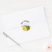 Gelukkige Bij Hommel Ronde Sticker (Envelop)