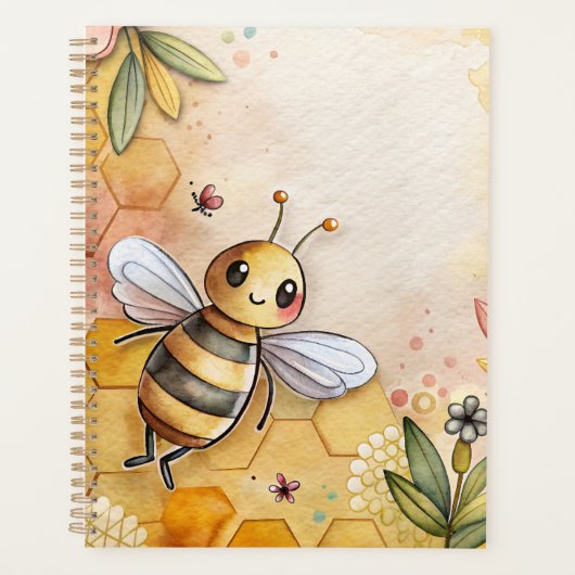 Gelukkige Bij Honingraat Hommel Planner (Voorkant)