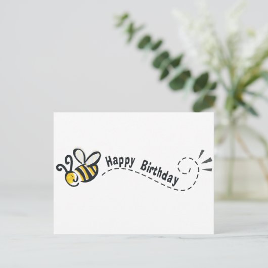 Gelukkige bij verjaardag! briefkaart (Staand voorkant)