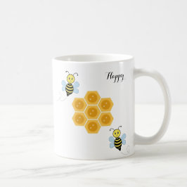 Gelukkige bijen en honingraat koffiemok