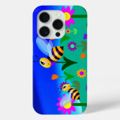 Gelukkige bijen in een bloemenveld Case-Mate iPhone case (Achterkant)