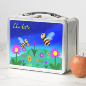 Gelukkige bijen in een bloemveld (In situ)