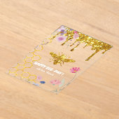 Gelukkige bijendag acryl uitnodigingen (Laagn)