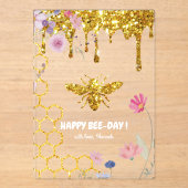 Gelukkige bijendag acryl uitnodigingen (Voorkant)
