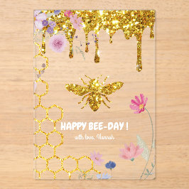 Gelukkige bijendag acryl uitnodigingen